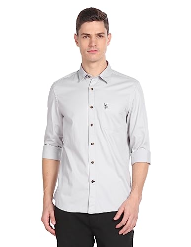 Image of U.S. Polo ASSN. Men's Cotton Slim Fit Shirt