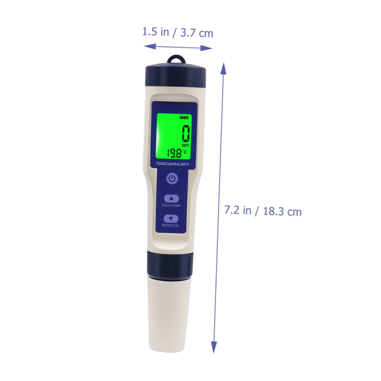 DECHOUS 5-in-1 Waterproof Digital Tester for Aquarium High Precision Seawater Quality Meter Backlight for Saltwater Fish Tanks and Pools