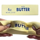 New Squeeze Ball Realistic Butter Stick Soft Squeeze Toys, Upgrade Stress Relief Fidget Toys Wet Slow Rebound Stress Relief Toy，Slow Rebound Cute Butter Squeeze Stress Balls (Beige)