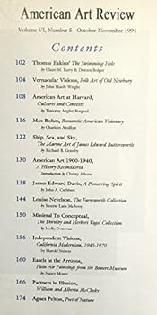 AMERICAN ART REVIEW October - November 1994 (Thomas Eakins, Max Bohm. Loise Nevelson) (AMERICAN ART REVIEW, VOLUME VI NUMBER 5)