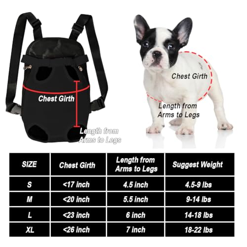 FEimaX Dog Carrier Backpack Pet Legs Out Front Cat Travel Bag, Adjustable Puppy Backpacks Carriers Hands-Free for Small Medium Dogs Cats Hiking Traveling Camping Daily Walking - Image 6