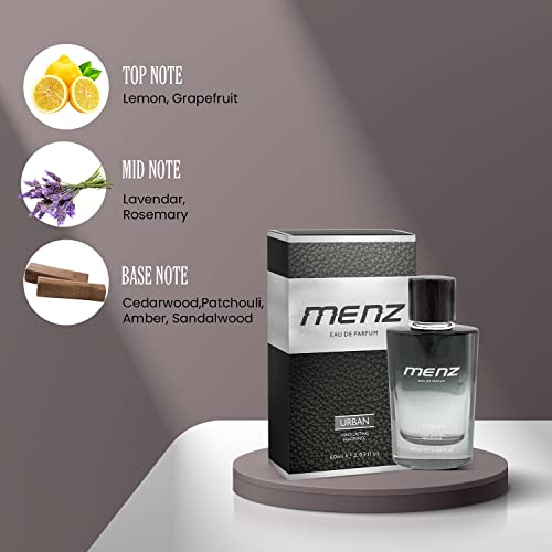Image of MENZ Luxury Perfume Body Spray For Men | Long Lasting Fragrance | Ideal For Daily Use | Urban - 60ml Pack Of 1