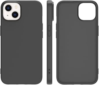 Ultra Thin Black Case Compatible with iPhone 13 Slim, Soft, and Flexible NOT Hard [Matte Finish] Protective Black Phone Cover for iPhone 13, 6.1-Inch - Matte Black