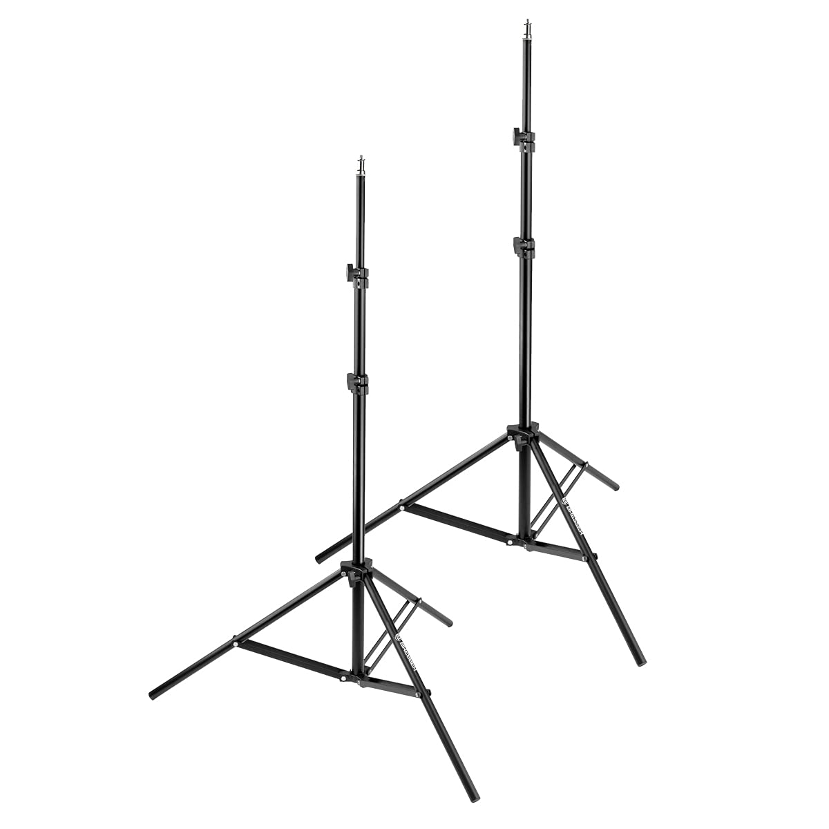 BRESSER BR-225B - Set di luci diurne a LED | 2 lampade LED da 50 W, 5500 K, CRI oltre 85, diffusori, stativi fino a 180 cm, borsa, ritratto, prodotto e video