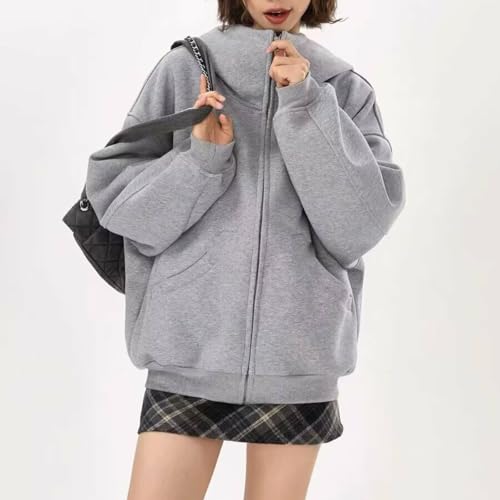 Pure Color Casual Hooded Cardigan Sweater for Men and Women,Fashion Unisex Solid Color Outerwear,Outfits Clothes2