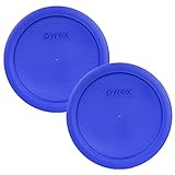 Pyrex 7201-PC 4-Cup Cadet Blue Plastic Food Storage Replacement Lid (2-Pack) - Made in USA