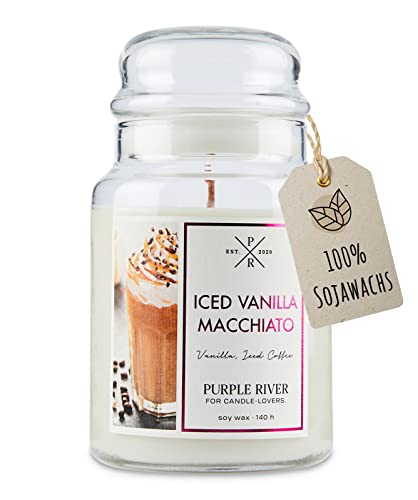 Purple River Duftkerze Im Glas | Aromatherapie Duftkerze Mit Dem Cremigen Vanilleduft | Perfekt Deko Kerzen Für Abendessen, Geburtstag, Jahrestag, Housewarming Geschenke Cover