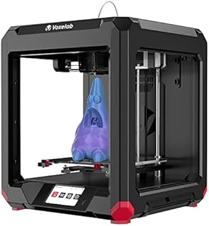 Voxelab 3D Printer Aries with Carborundum Glass Platforme, High Precision Dual Z-axis Rail Extruder, 4.3inch Touch Screen, WiFi Printing and Resume Printing Function, Print Size: 7.87x7.87x7.87inch
