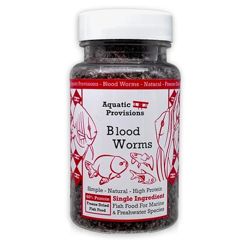 Aquatic Provisions Freeze Dried Bloodworms Fish Food 0.5 oz