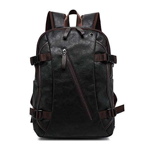 yeacher Nova mochila masculina estilo coreano estilo fashion couro estudante do ensino médio bolsa m