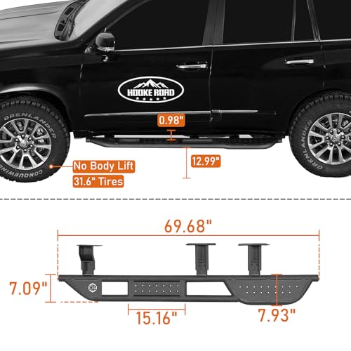 Estribos laterales para Lexus GX460 2010-2023 acero resistentes miniatura 4