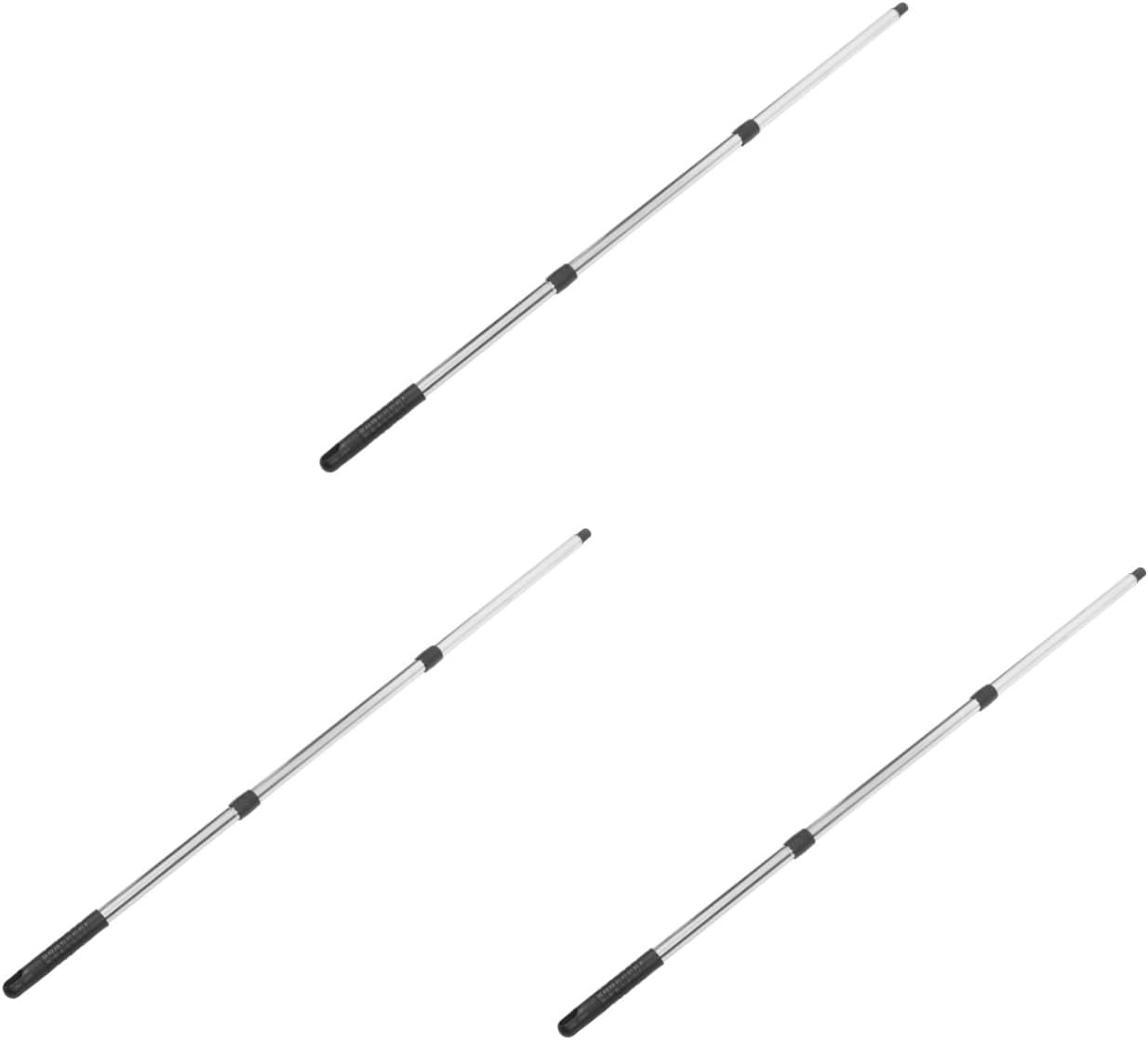 Ipetboom 3pcs Three-Section Mop Handle Replacement Mop Pole for Easy Storage Comfortable Grip Cleaning Accessory for Home Use