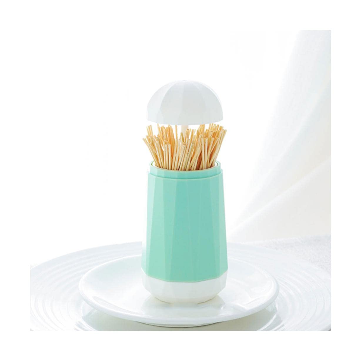 Wdwdw Green Toothpicks Dispenser Toothpick Box Fashion Automatic Holder Plastic Desktop Press Type