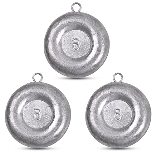 Disc Sinkers Fishing Weights, Coin Sinkers Weights Saltwater Surf Fishing Weights Catfishing Gear Tackle 8oz 6oz 5oz 4oz 3oz 2oz 1oz