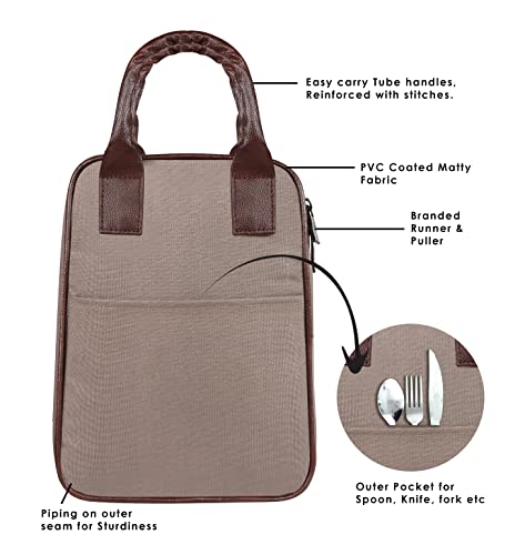 Image of LOREM Blue Color Picnic,Travel, Lunch, Tiffin, Storage Bag Leakproof Hot /Cold for Girls Boys Men Women Unisex, Office, College & School
