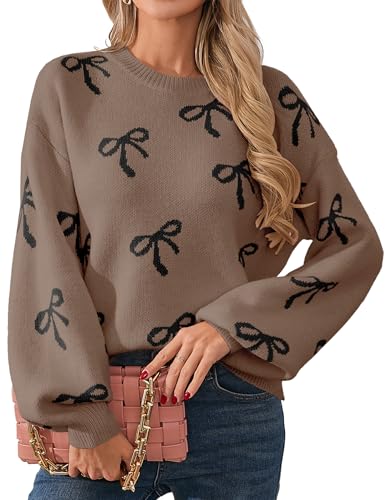Image of Libsorge Womens Valentine Heart Sweater 2026 Valentines Day Trendy Cute Oversized Long Sleeve Pullover Sweaters