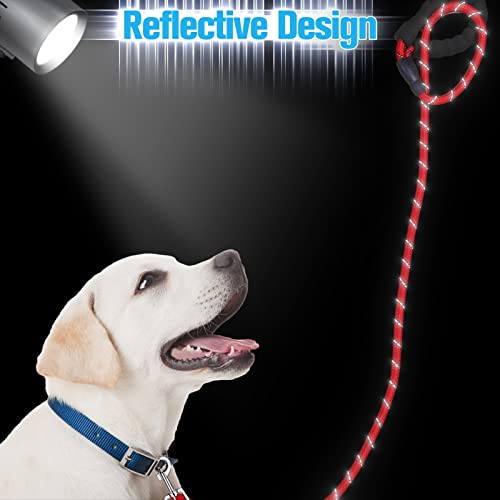 6 Pack Heavy Duty Rope Dog Leash Bulk, Reflective Nylon Dog Leashes With Soft Padded Handle Pet Dog Training Leashes For Medium And Large Dogs Walking, Training, 5 Ft (1/2 Inch Wide) #TOP4