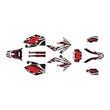Kalair GFX Graphics Kit for Honda CRF 250X (2004-2007) Prime Series Red 16 Mil - Dirt bike Custom Racing Graphics Decals Stickers Kit, no-plastics