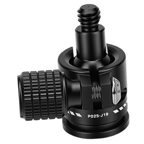 UPALDHOU Minikulhuvud, Aluminiumlegering 360° Roterande Kulhuvudsmonteringsadapter med 1/4 Gängad Port för Campingutrustning