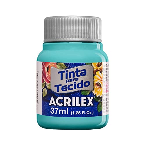 Tinta Para Tecido Fosca, Acrilex, Turquesa, 37 ml