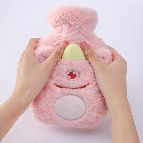 Image of Pain Relief Hot Water Bag with Soft Plush Cover for Hot & Cold Therapy, Leak Proof Heating Water Bag for Back Pain, Cramps & Body Pain Relief (Blue, 1000 ML)