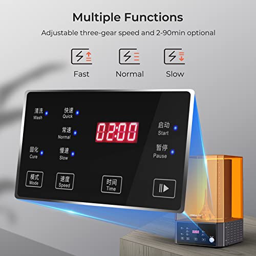 Creality Wash and Cure Station UW-01 2 in 1 Machine Resin 3D Printer UV Curing Rotary Box Bucket for LCD/DLP/SLA Washing Size 7.48x6.06x7.87 inches - Image 5