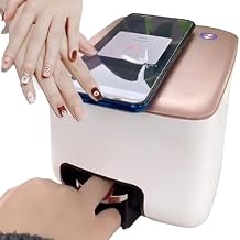 Mini Portable Nail Painting Machine, 3D Smart Nail Art Printing Device, 1000+ Designs, 4800dpi App Control Nail Printing, with Uv Curing for Home Salon,Cute Girls Women Gift