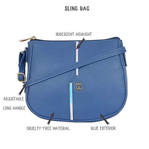 Image of Baggit Women Saddle Sling Bag Xxs Size | Ladies Stylish Casual Cross Body Purse Handbag