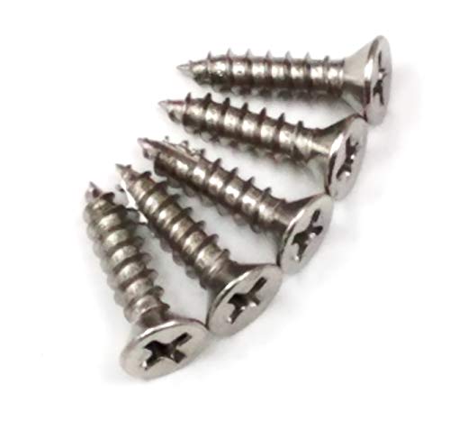 Hinge Outlet Wood Screws, Heavy-Duty Screws for Doors, Cabinets, Furniture & DIY Projects (Satin Nickel, 9 x 3/4 Inch, 24 Pack)