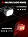Cuvccn Bike Lights, Rechargeable Bicycle Lights Set Super Bright 8+12 Modes, Waterproof Bike Lights for Night Riding/Cycling Safety, Front and Back Taillight Reflectors, 58Hrs Long Battery Life 1 Pack