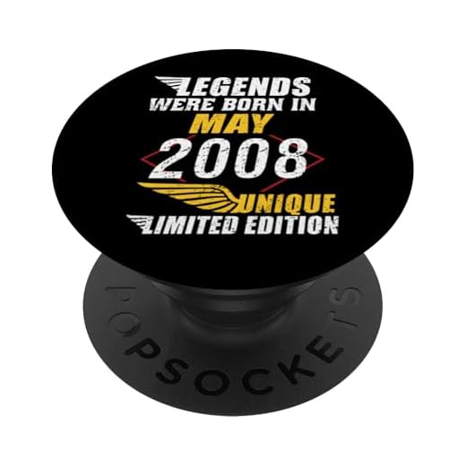 Cumpleaños Mayo 2008 Edición Limitada Regalo Legend May PopSockets PopGrip Intercambiable