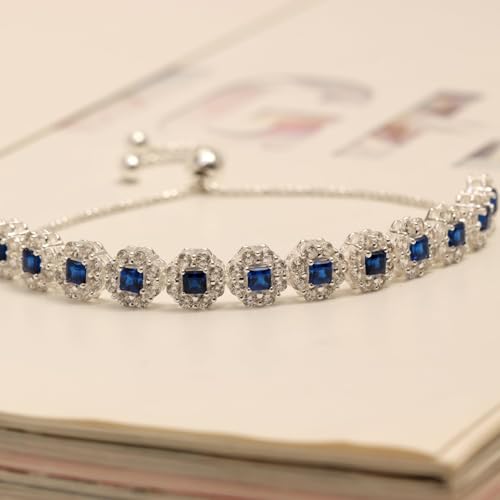Image of TRUESILVER ACPL 925 Sterling Silver Adjustable Bolo Bracelet for Women | BIS Hallmarked Infinity Twisted, White & Amethyst Zircon Box Chain Bracelet Gift for Wedding Anniversary Birthday