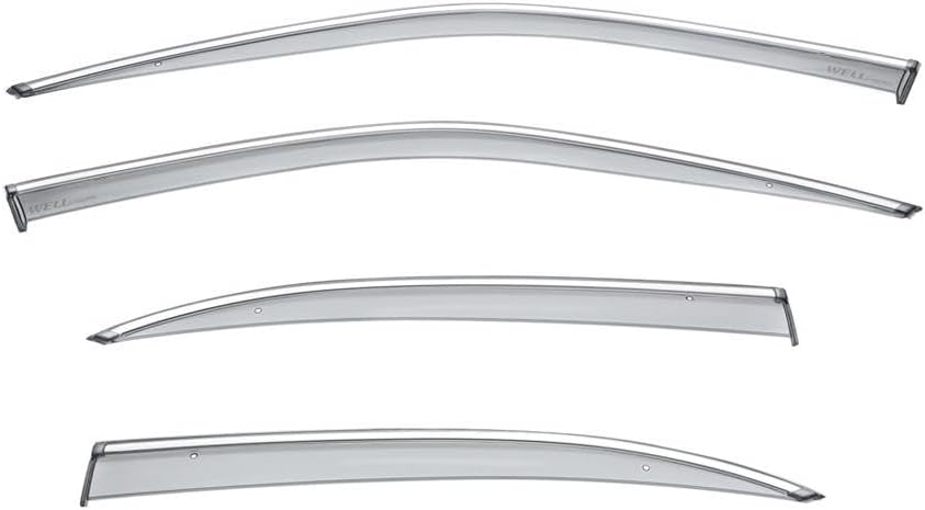 WellVisors Window Visors Wind Deflectors Compatible with Nissan Maxima A32 95-99 with Chrome Trim Rain Guards 3-847NS014