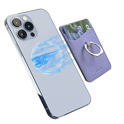 WUOJI Magnetischer Handy Kartenhalter mit Fingergriff Cover