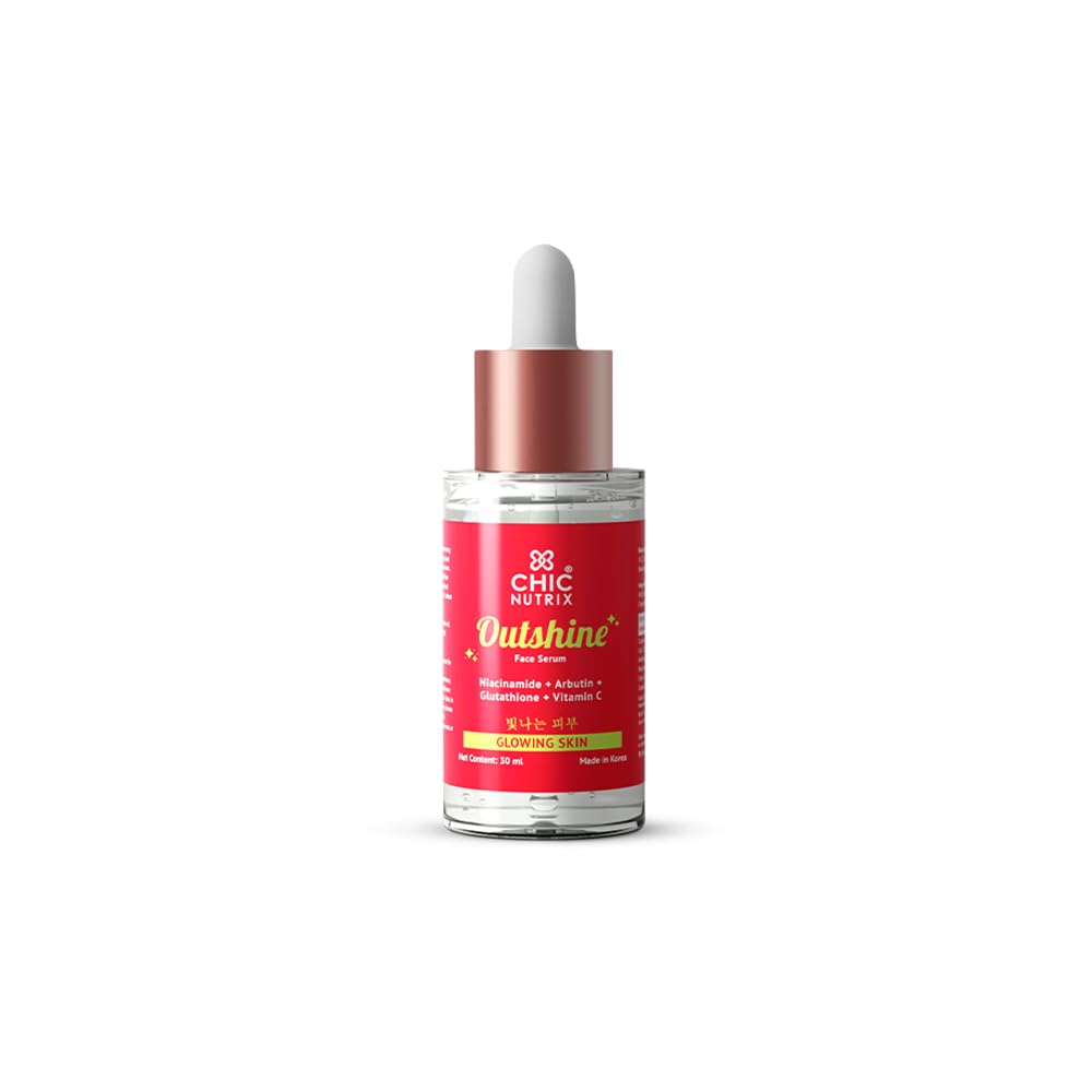Chicnutrix Outshine – Korean Brightening Face Serum | Made in Korea | 5 Powerful Actives - Niacinamide, Glutathione, Vitamin C | For Pigmentation, Dark Spots & Acne Marks | For All Skin Types