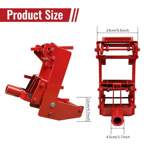 2 Pack Wall Jack, Portable Wall Jacks for Framing, Malleable Casting Iron Wall Jack for Lifting Wall Beams,Use with 1-1/2 X 3-1/2 in Fir Poles Or 1 in Od Steel Pipe, Red - Thumbnail 2