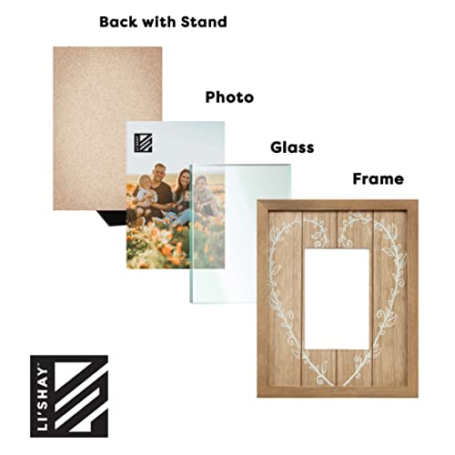 Li'shay Rustic Wooden 4X6 Picture Frame With Heart #TOP3