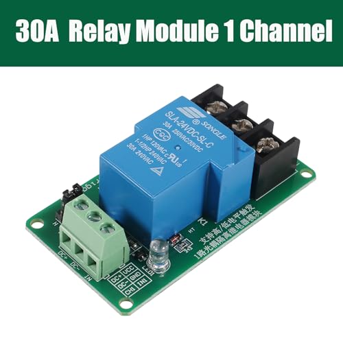 DIANN 2pcs 24V 30A 1-Channel Relay Module High Low Level Trigger with Optocoupler for PLC Automation Equipment Control Industrial Control