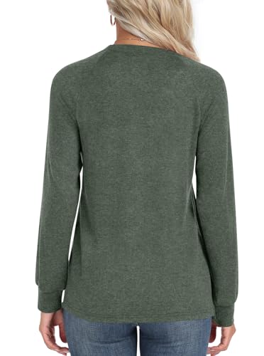 Womens 2025 Fall Tunic Tops Casual Long Sleeve Pleated Blouse Warm Loose Dressy Tshirt For Legging3