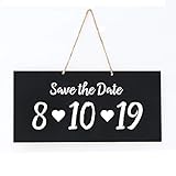 LifeSong Milestones Custom Wedding Anniversary Engagement Decor Rope Signs for Reception and Ceremony for Bride and Groom Decorations (Save The Date)