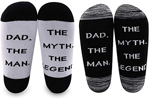 LEVLO Father' s Day Gift Dad Socks Dad The Man The Myth The Legend Socks Funny Present For Dad New Daddy Socks