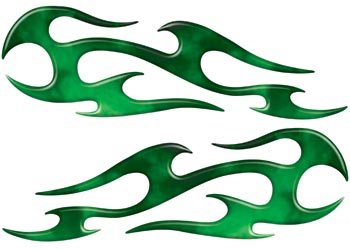 Green Flames Decals