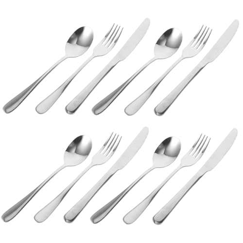 GRADENEVE 1 Juego titular de cubiertos cuchillería mostrada talheres aco inocidavel y tenedores de carne cubiertos occidentales vajilla Acero inoxidable Silver