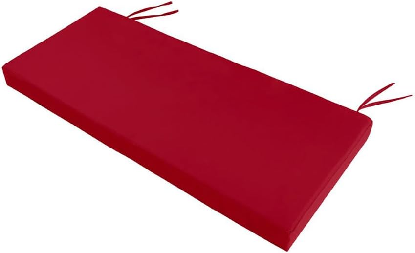Outdoor Bench Cushion 42 x 18 x 3 Inch Waterproof Patio Furniture Cushions,Thick Replacement Bench Pad Cushion for Garden Porch Sofa Settee Swing Pads with Removable Cover and Ties
