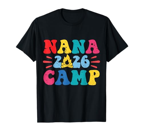 Nana Camp 2026 Family Vacation Summer Camping Crew Kids T-Shirt