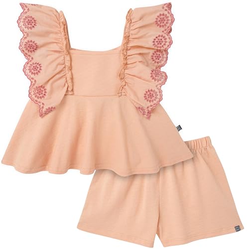 Image of Modern Moments by Gerber Baby Girls' 2-piece Gauze Top & Short Set