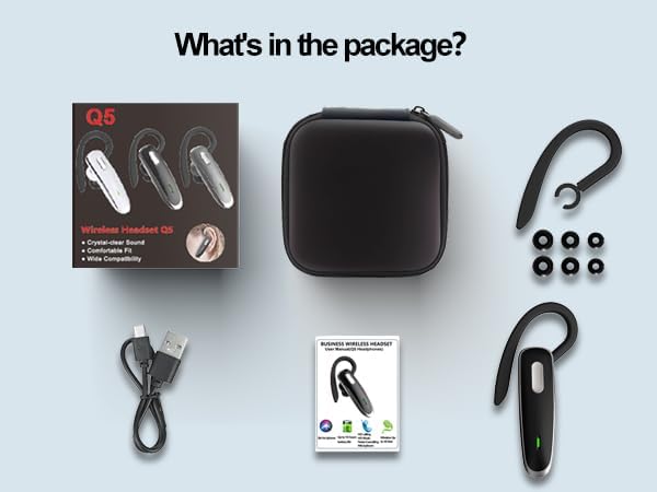 Auriculares Bluetooth 5.1 Manos Libres con Cancelación de Ruido - Negro miniatura 9