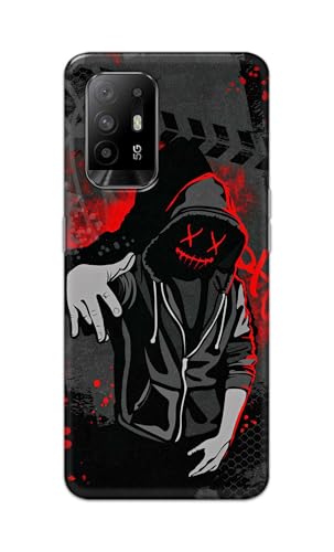 Image of Printed Hard Back Cover for Oppo F19 Pro+ 5G | Oppo F19 Pro Plus Back Cover (Hoodie Rapper) -190724(EA)