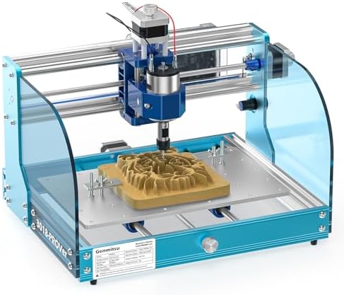 SainSmart Genmitsu 3018-PROVer V2 CNC Router Machine for Beginner, Mini Milling Engraver Kit with Z-Probe, Limit Switches, E-Stop, Ideal for Wood, Acrylic, MDF, Plastic (Without Offline Controller)