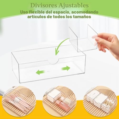 Miniatura 3 de 3 Piezas Organizador De Maquillaje Con Cajones, Organizadores Cosméticos Apilables Transparentes, Caja De Almacenamiento Cajón De 3 Compartimentos Para Baño, Escritorio, Tocador, Dormitorio Y Oficina